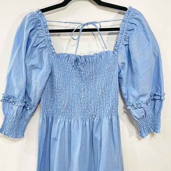 New Hill House Nesli Glitter Nap Dress Blue Medium - Picture 4 of 8